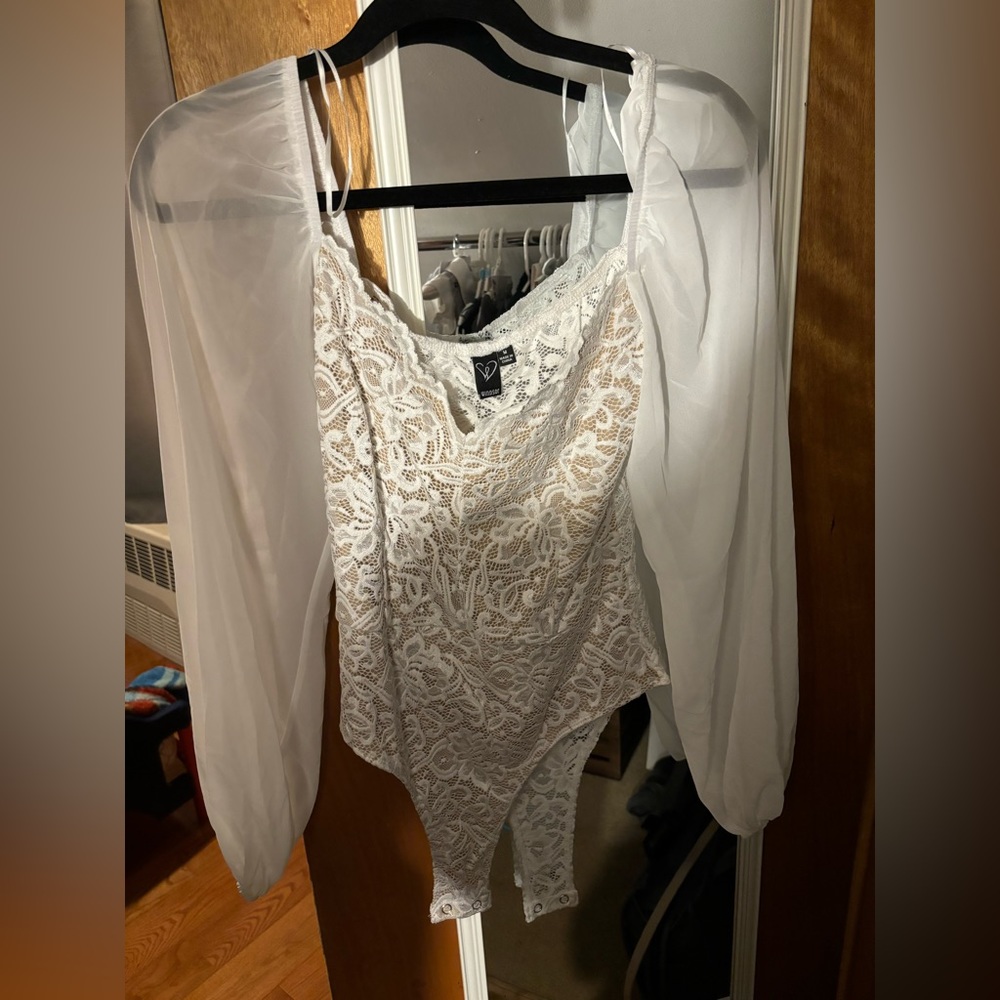 Laced body suit.